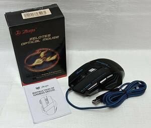 *ZELOTES OPTICAL wire ge-ming mouse T-80BIG MAC