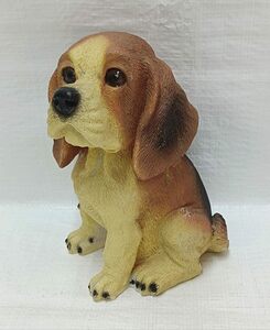 ・ビーグル犬　リアルな樹脂製人形置物　フィギュア　オブジェ