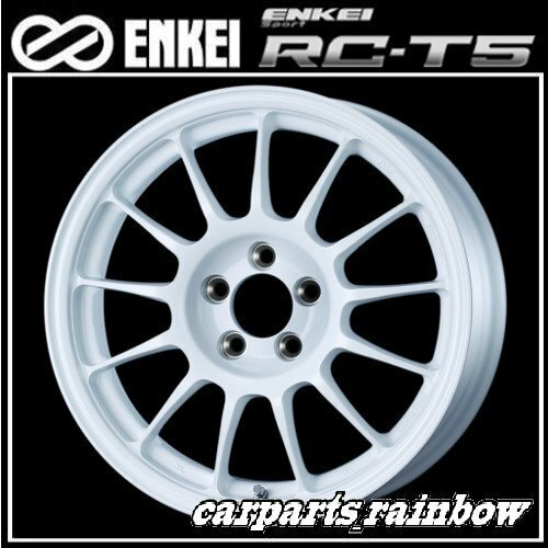 ★ENKEI/エンケイ ENKEI Sport エンケイスポーツ RC-T5 15&#215;6.0J/6J 5/114.3 +40 ★White/ホワイト★新品 4本価格★