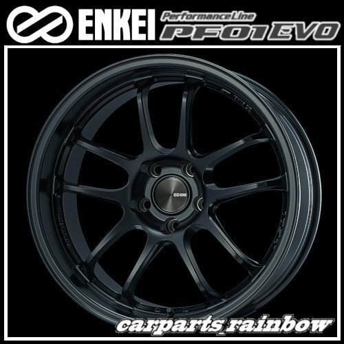 ★ENKEI/エンケイ PerformanceLine PF01EVO 17&#215;9.5J 5/114.3 +22★MatteBlack/マットブラック★新品 1本価格★