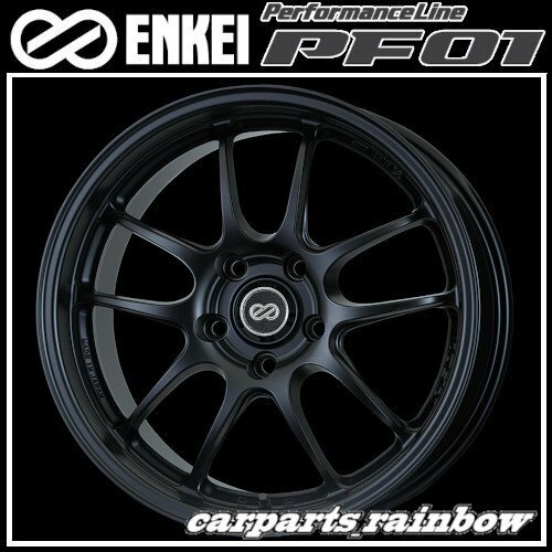 ★ENKEI/エンケイ PerformanceLine PF01 17&#215;7.0J/7J 5/100 +48★MatteBlack/マットブラック★新品 4本価格★