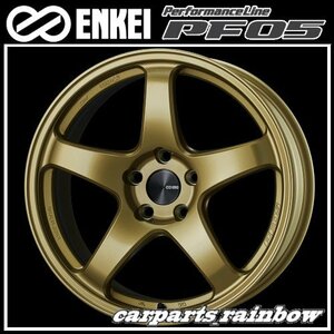 ★送料無料★ENKEI/エンケイ PerformanceLine PF05 18×7.5J 5/100 +48★Gold/ゴールド★新品 2本価格★