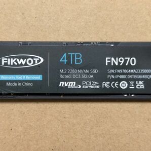 Flkwot FN970 高速PCIe4.0 M.2 NVMe 2280 サイズ SSD 4TB 1枚