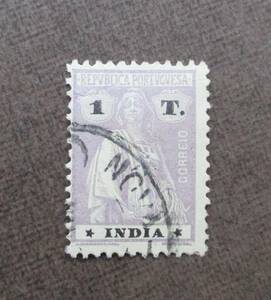 PORTUGUESE INDIA　　SCカタログ＃375T　　1t　　使用済　　中古品