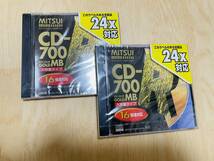 2枚セット・未開封・未使用品 MITSUI GOLD CD-R CDRT80MG-1P MITSUI GOLD RECORDABLE CD CD-700MB 16倍速対応　24x対応_画像1