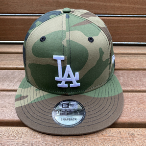 USA正規品 Newera ニューエラ 9FIFTY ロサンゼルス ドジャース LA Dodgers スナップバックキャップ Woodland 迷彩 カモフラ 大谷翔平 山本の画像2