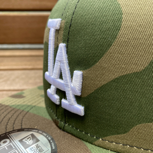 USA正規品 Newera ニューエラ 9FIFTY ロサンゼルス ドジャース LA Dodgers スナップバックキャップ Woodland 迷彩 カモフラ 大谷翔平 山本の画像3