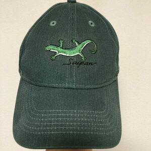 Hawaiian headwear サイパン　ゲッコー　レザーストラップ　キャップSaipan Gecko