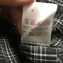 日本製ラウンジリザードLOUNGE LIZARDチェックシャツ2ブラック　ホワイト_画像6