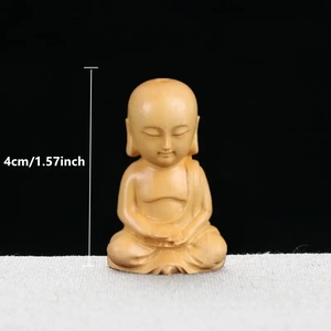 627041168 1pc exquisite tsuge. tree carving birth Buddhist image 