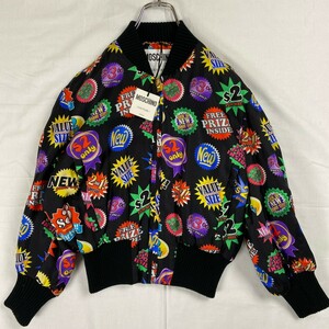 1 jpy start new goods unused Moschino present blouson total pattern Logo black tag attaching 40 multicolor . hand 