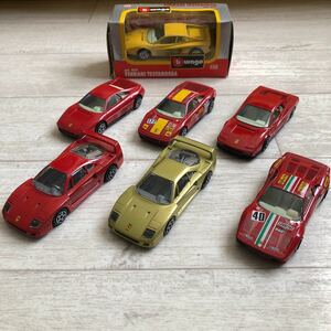 BURAGO 1/43 FERRARI TESTAROSSA 348tb F40 GTO ミニカー セット