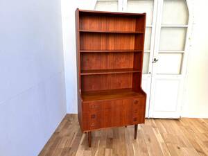 [ full maintenance settled ] shelf cabinet Denmark made Vintage cheeks / antique book shelf Northern Europe furniture 