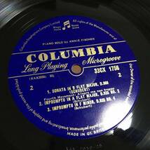 COLUMBIA アニー・フィッシャー(P) シューベルト ピアノソナタ第21番他 イギリス盤 33CX-1756 紺金ラベル_画像4