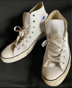 コンバース オールスター本革レザーハイカットスニーカー28cm白converse