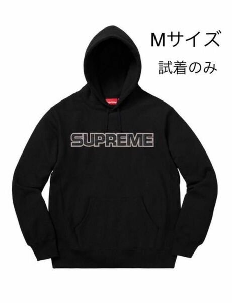 Supreme 18AW Perforated Leather Hooded Sweatshirt Black Mサイズ