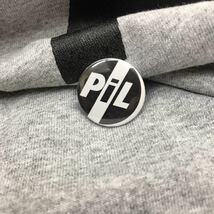 =検品済輸入品= 缶バッジ付 3サイズ有(要希望サイズメッセージ) 杢グレー PIL Public Image Limited ロゴ 半袖 Tシャツ - sonntagtshirts_画像6