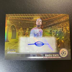 2022-23 Topps Chrome UEFA Stadium Club Ansu Fati Auto 直筆サインカード アンス・ファティ /50 Barcelona