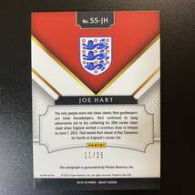 2015-16 Panini Select Orange Prizm Auto /25 Joe Hart England Manchester City SP 直筆サインカード ジョー・ハート_画像2