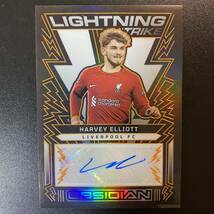 2022-23 Panini Obsidian Harvey Elliott Orange Lightning Strike Auto /75 Liverpool 直筆サインカード ハーヴェイ・エリオット_画像1