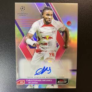 Christopher Nkunku 2022-23 Topps Finest Refractor Auto RBライプツィヒ 直筆サインカード クリストファー・エンクンク