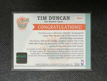 2002-03 Topps Slam Duncan Relics Autographs Tim Duncan SDA4 直筆サインカード 21枚限定_画像2