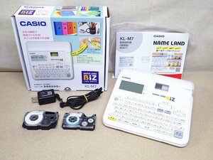 Mおま9533 CASIO/カシオ ネームランド BiZ KL-M7 ACアダプター付き ラベルライター 事務用品 ラベルシール作成 NAME LAND 事務機器