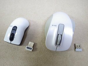 Kれま9679 ELECOM ワイヤレスマウス 2点セット まとめて USBレシーバー付 動作確認済み 無線マウス パソコン周辺機器