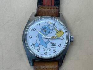 42346)稼働品 腕時計 Tom and JERRY トムとジェリー 5000-7000 手巻き 機械式