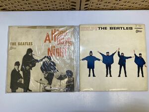 42507【自宅保管品】THE BEATLES ビートルズ レコード2枚セット 赤盤 HELP！/A HARD DAY’S NIGHT