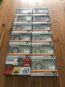 42200　カセットテープ　ソニー　maxell 30 10 60 テープセレクター 12個セット　未使用　自宅保管品