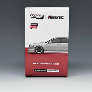 【込】ターマックワークス 1/64 VERTEX トヨタ マークⅡ JZX100 シルバーメタリック 香港トイカーサロン イベント限定 ヴェルテックス TWの画像6