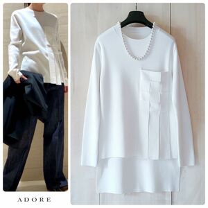 * illusion * spring thing beautiful goods regular price 4 ten thousand jpy ADORE VERY publication clear stretch knitted 