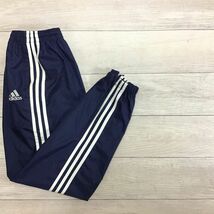 SDN4-363◆USA古着【adidas アディダス】90's VINTAGE ナイロンパンツ【160 S】紺 ストリート シャカシャカ ビンテージ 刺繍ロゴ_画像5