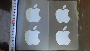 Apple 純正ロゴシール　白系　2個（1シート）2枚あり　大き目