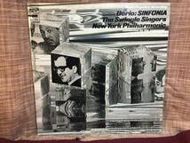 【LP】 Luciano Berio ルチアーノ・ベリオ Sinfonia シンフォニア The Swingle Singers New York Philharmonic Columbia 1969年 US盤 _画像1