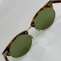 90s B&Lレイバン★クラブマスター オーバル リアルトータス #3ガラスレンズ★ビンテージ 廃盤品 USA ボシュロム/ray-ban アメカジ_画像4