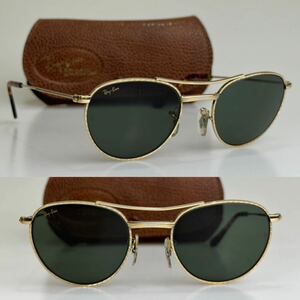 美品!!希少モデル 90's B&L Ray-Ban 1940 彫刻 クラシック ラウンド アビエーター サングラス vintage USA ボシュロム 廃盤品 レイバン