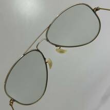 70s vintage B&Lレイバン★1/30 10K GO メタル 58㎜ グレー調光 チェンジャブル ボシュロム ティアドロップ USA ray-ban _画像6