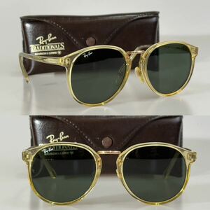 希少!!90's B&L USA製 RAY-BAN Premier Traditionals PRUDENTIAL(#13)G-15イエロークリスタル トラディショナル プルデンシャル サングラス