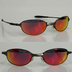 良品!OAKLEY オークリー E WIRE2.1 Pewter Ruby Iridiumサングラス 旧イーワイヤー2.1 廃盤品 ビンテージ