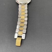 221 クリスチャンディオール 1PRT D45-204-1 QZ デイト ゴールド文字盤 メンズ腕時計 稼働品_画像7