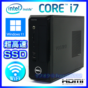 DELL Core i7 3770 高速SSD新品 1TB (1000GB)搭載 大容量メモリー 16GB搭載 Windows 11 Office2021 DtoDリカバリー 無線LAN Vostro 270S