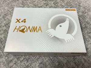 ■□HONMA GOLF X4 ホワイト 4ピースウレタンカバーボール 1ダース 送料無料 新品 未使用 本間 ホンマ