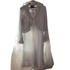 入学式 スーツセット ワンピースとジャケット 薄い水色系 PENNY JULE 裏地あり クリーニング済み