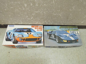 3435-16) 未組立 フジミ 1/24 フォード FORD GT40 Mark Ⅱ/P1075 1969 ルマン 優勝車 2個セット