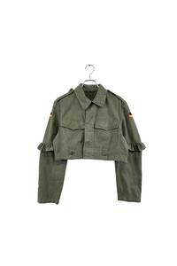 remake military sleeve frill shirt ミリタリーフリルシャツ リメイク カーキ オリーブグリーン レディース ヴィンテージ 6