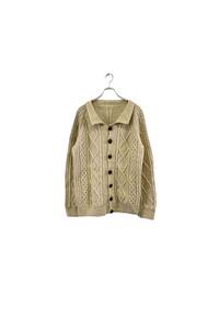 Vintage aran knit cardigan アランニットカーディガン フィッシャーマン ホワイト系 トップス メンズ ヴィンテージ 8