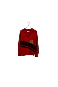 UNTITLED SPORT red sweater アンタイトル スポーツ 長袖セーター ニット レッド Vネック メンズ ヴィンテージ 6
