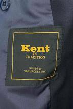 Kent navy wool jacket ケント テーラードジャケット ネイビー 紺ブレ 金ボタン サイズ98AB6 メンズ ヴィンテージ 6_画像3